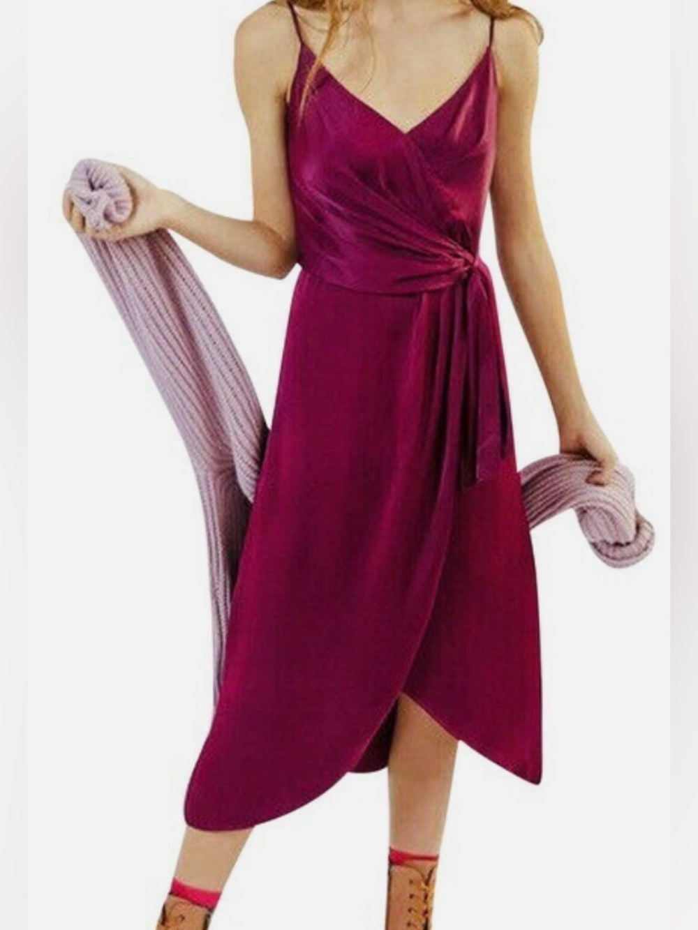 Anthropologie Plum Giverny Midi Slip